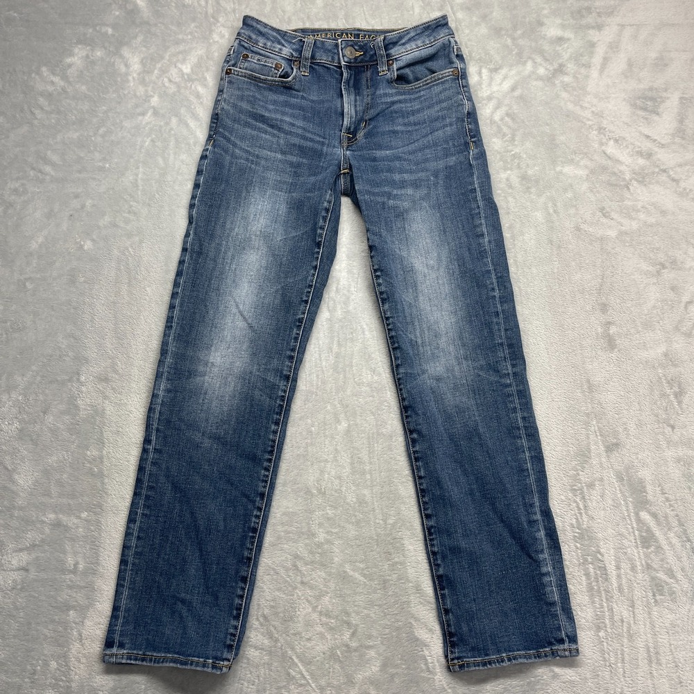 American Eagle Jeans Mens 26x30 (26x28) Blue Denim Stretch Original‎ Straight